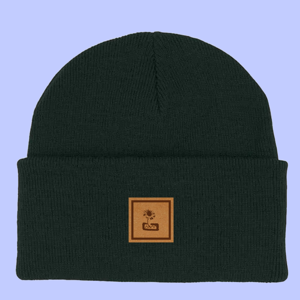 Gorro parche grabado bordado "Collage flor"