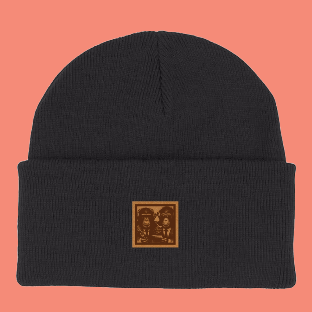 Gorro parche grabado "Bi monkeys"
