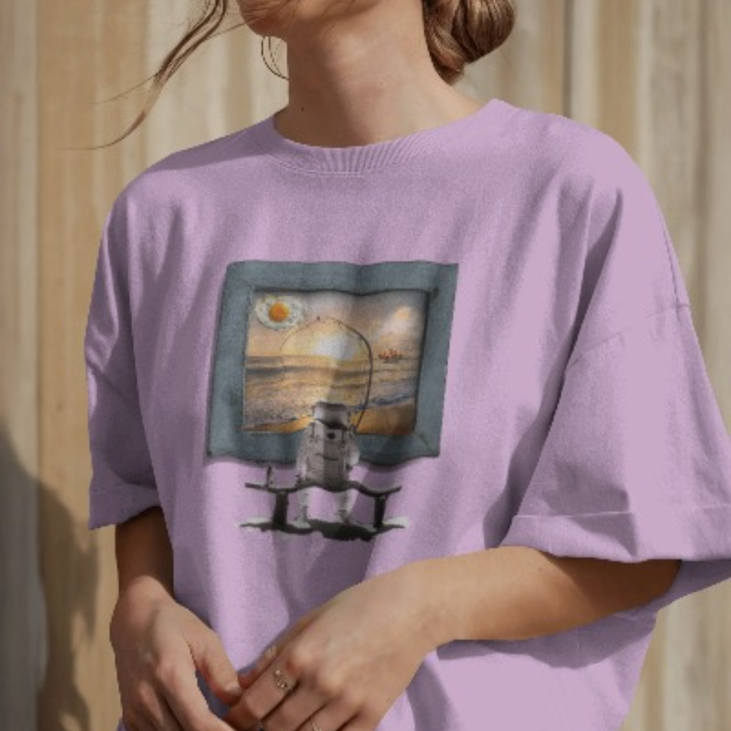 Camiseta "Vacaciones, NOt found" boxy fit