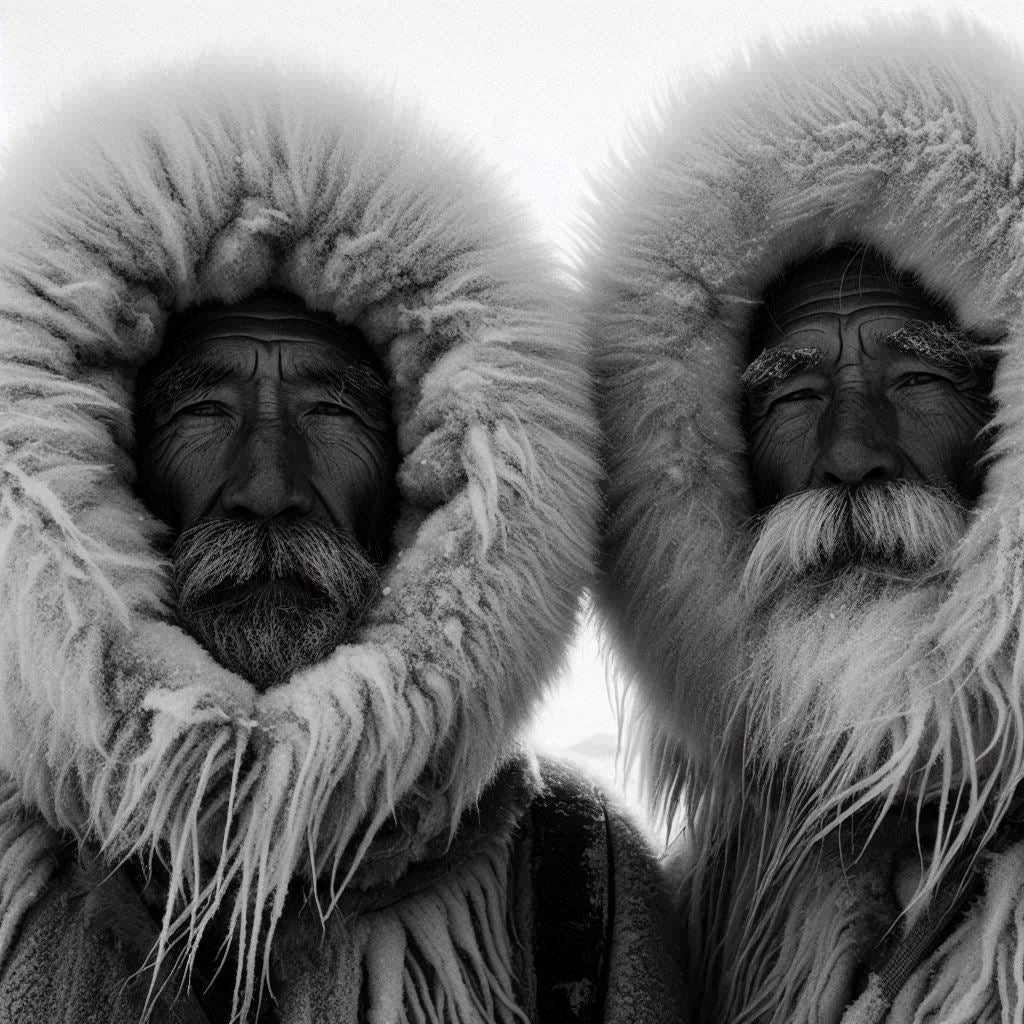 Camiseta "Skimo twins" cropped