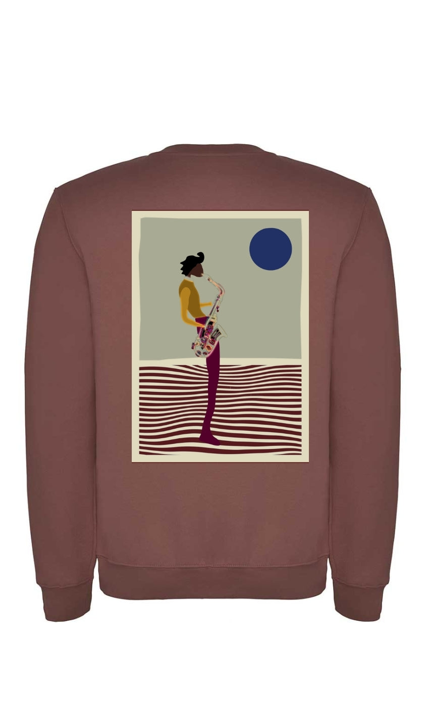 Sudadera "Saxo man" boxy fit