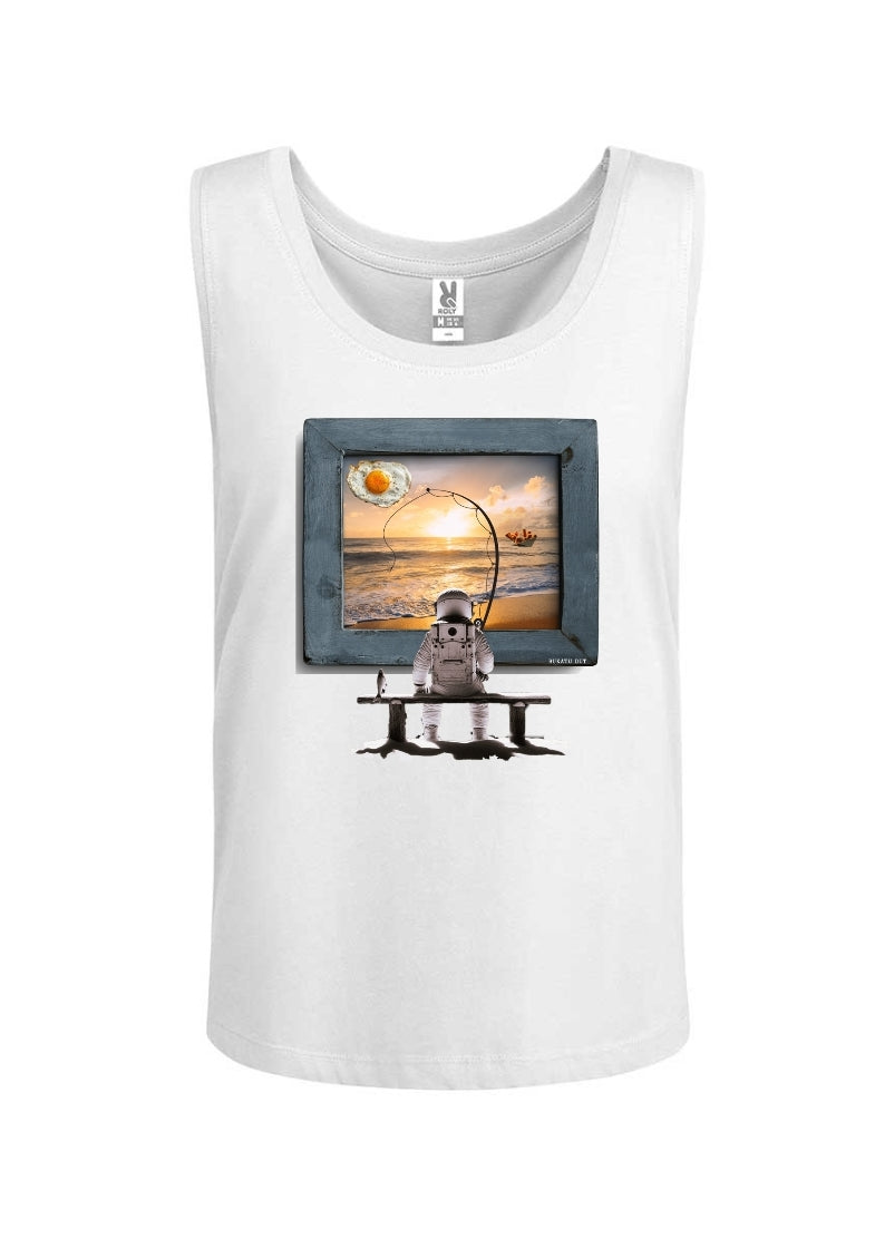 Camiseta "Vacaciones, not found" tirantes