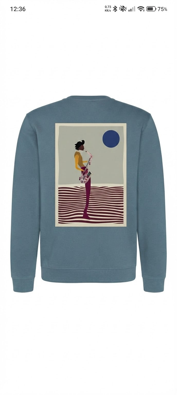Sudadera "Saxo man" boxy fit