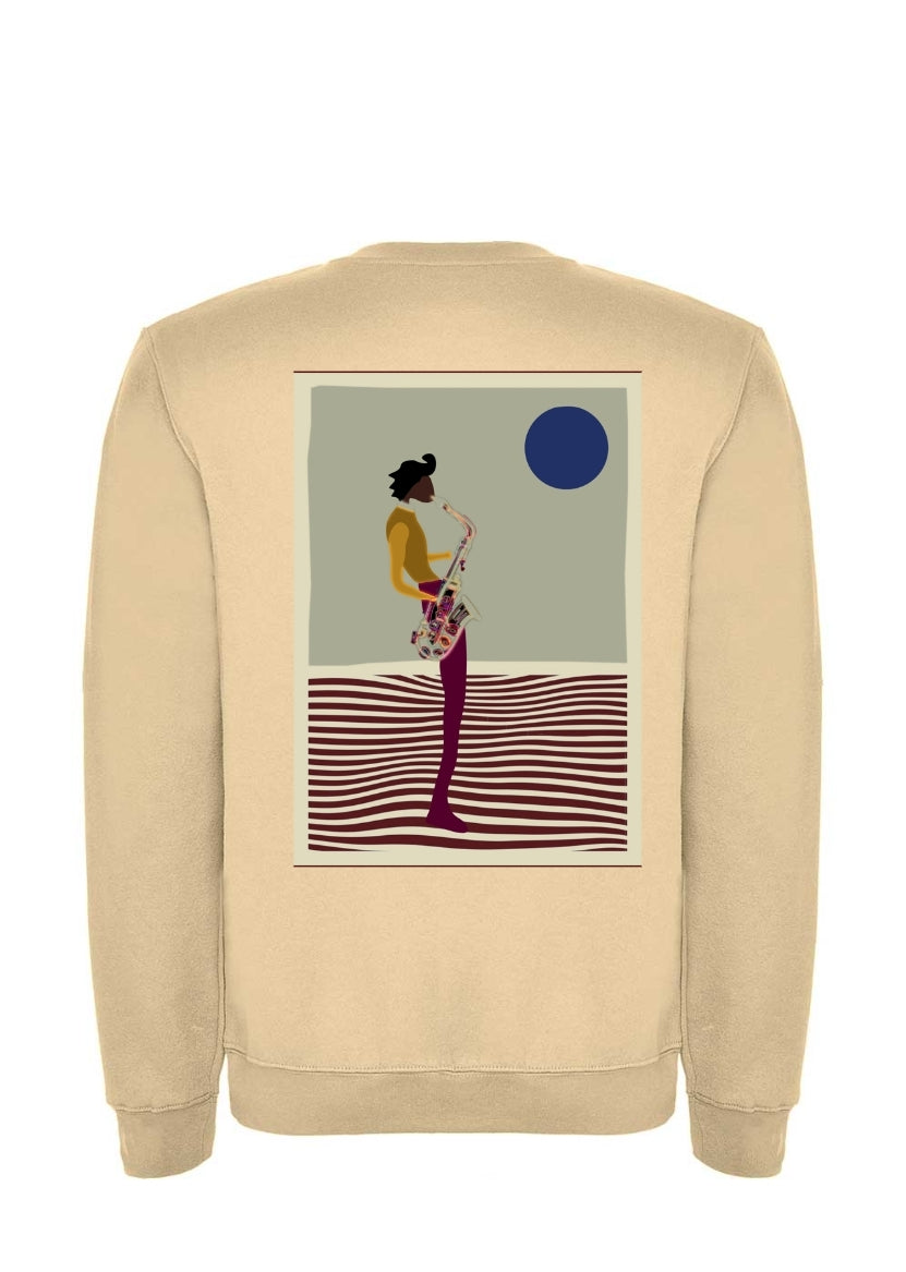 Sudadera "Saxo man" boxy fit