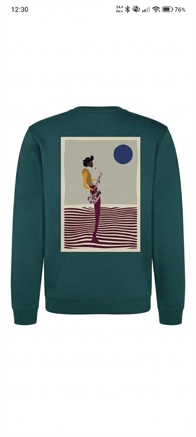 Sudadera "Saxo man" boxy fit