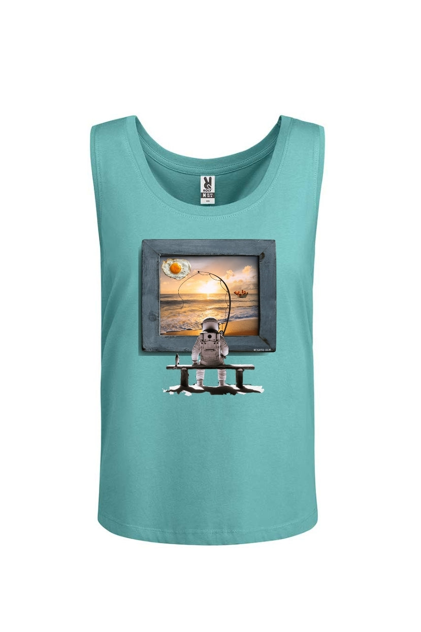 Camiseta "Vacaciones, not found" tirantes