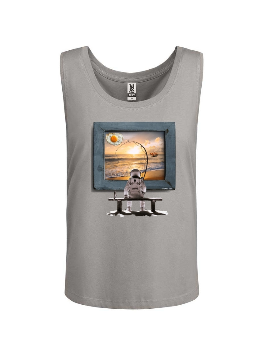 Camiseta "Vacaciones, not found" tirantes