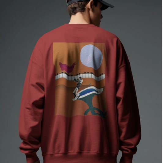 Sudadera "POULET dj" boxy fit
