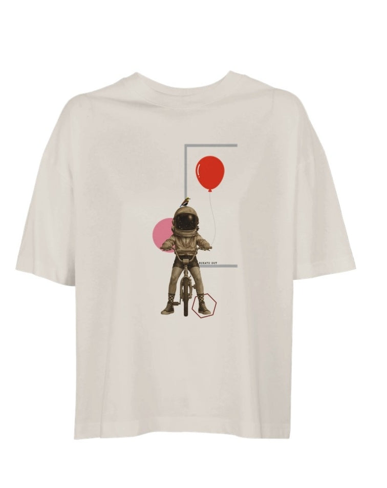 Camiseta "Bici nueva" boxy fit